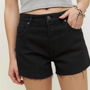 Reformation Dark Denim Jean Shorts women’s size 24 button down